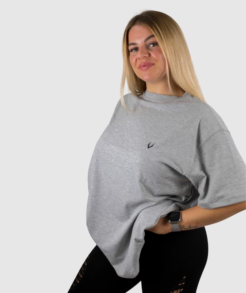 Oversize  T-Shirt BACKPRINT - GREY (WOMAN)