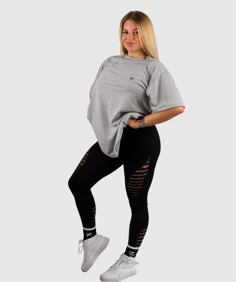 Oversize  T-Shirt BACKPRINT - GREY (WOMAN)