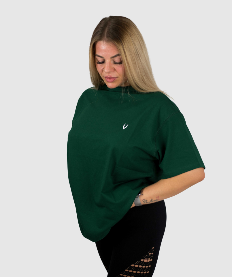 Oversize  T-Shirt BACKPRINT  - GREEN (WOMAN)