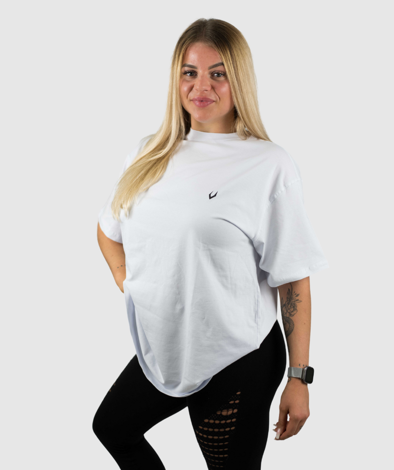 Oversize  T-Shirt BACKPRINT  - WHITE (WOMAN)