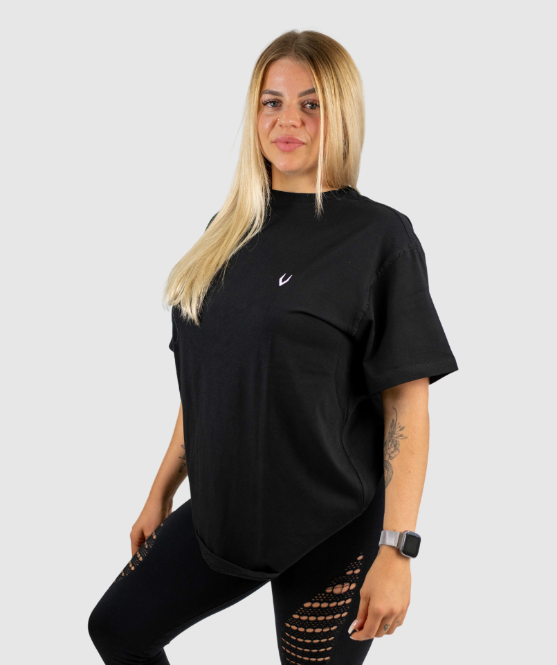 Oversize  T-Shirt BACKPRINT - Black (WOMAN)