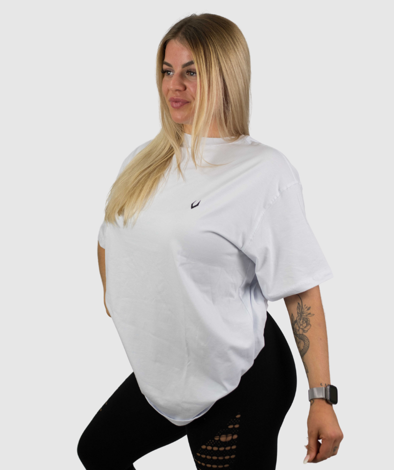 Oversize  T-Shirt BACKPRINT  - WHITE (WOMAN)
