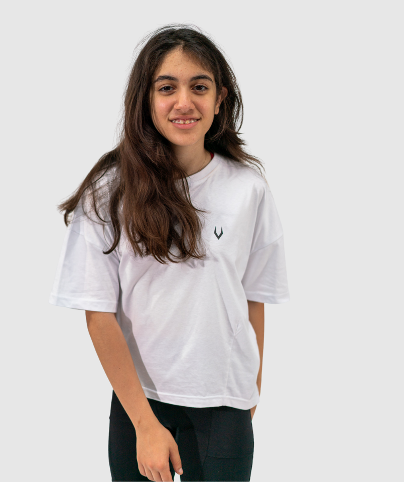 Cropped Oversize Tshirt - Weiß (KIDS)