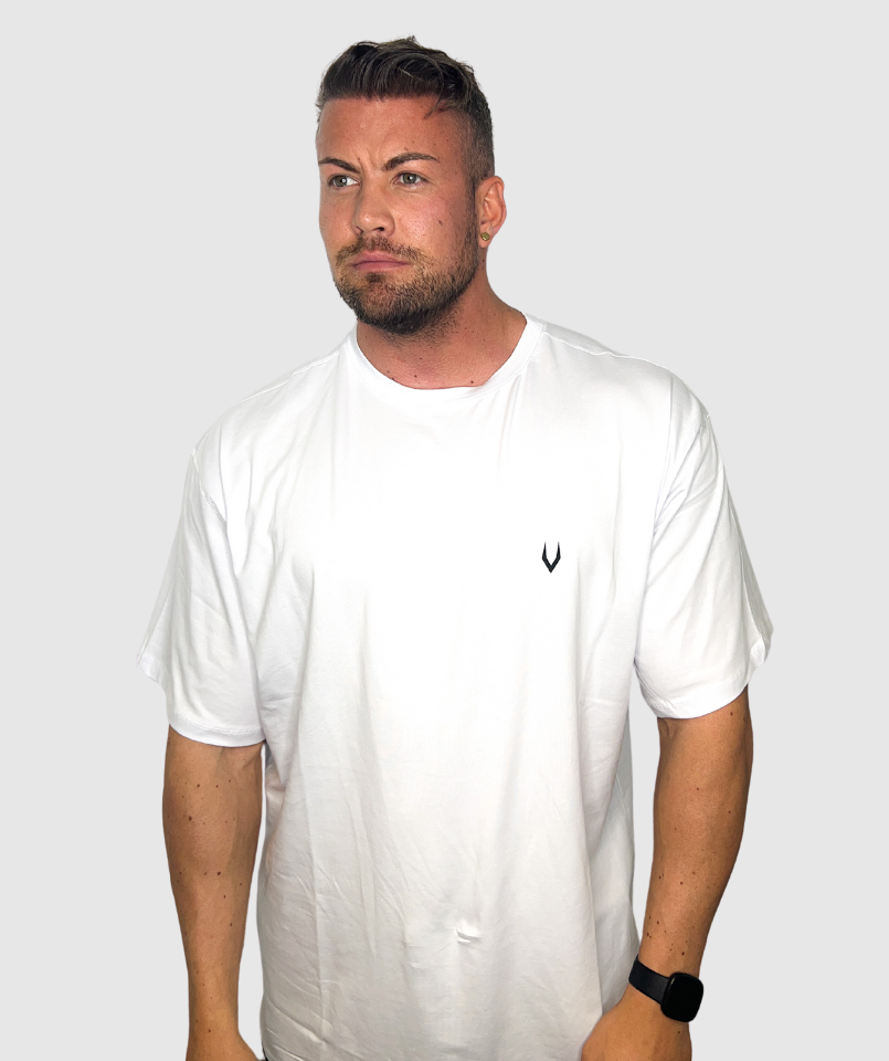 Oversize Tshirt BACKPRINT  - WHITE (MEN) 