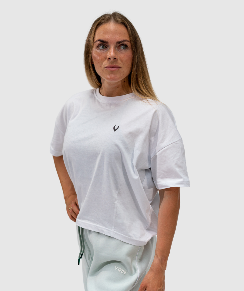Cropped Oversize  T-Shirt - White